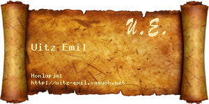 Uitz Emil névjegykártya