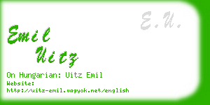 emil uitz business card